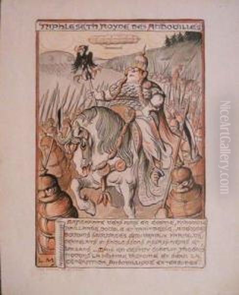 Niphleseth, Royne Des Andouilles Oil Painting by Lucien Metivet