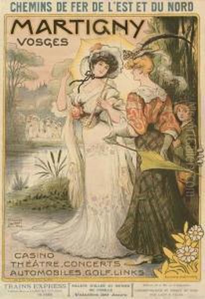 Martigny Oil Painting by Lucien Metivet