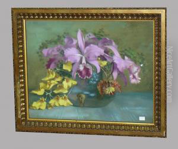 Fleurs Oil Painting by Georgette Meunier
