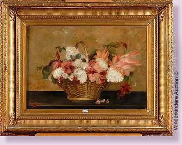 Panier De Fleurs Oil Painting by Georgette Meunier