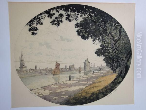 La Rochelle Oil Painting by Henri Georges Jean Isidore Meunier