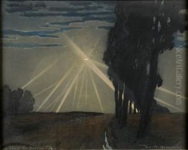 Pris Dans Les Projecteurs Oil Painting by Henri Georges Jean Isidore Meunier