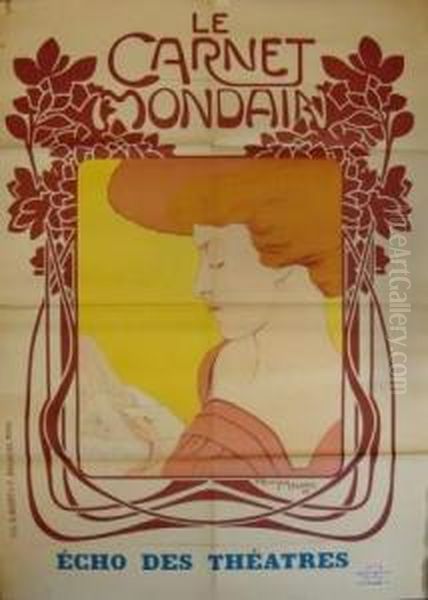 Le Carnet Mondain Oil Painting by Henri Georges Jean Isidore Meunier