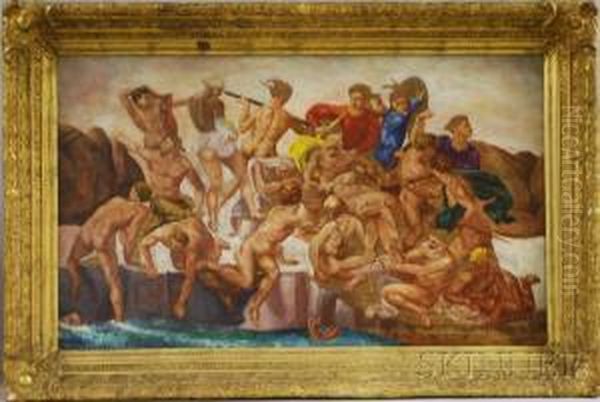 Judgment Scene Oil Painting by Michelangelo Buonarroti