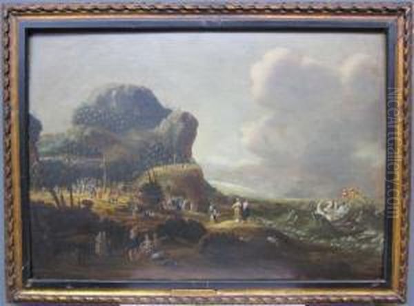 Extensive BiblicalLandscape. Oil Painting by Jan-Christiansz. Micker