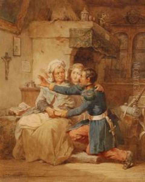 Untitled Oil Painting by Emmanuel Adolphe Midy