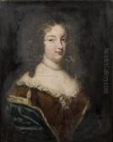 Portrait Of The 'duchess Of Rohan, Daughter To The Duke De Sully' Oil Painting by Pierre Ii Mignard