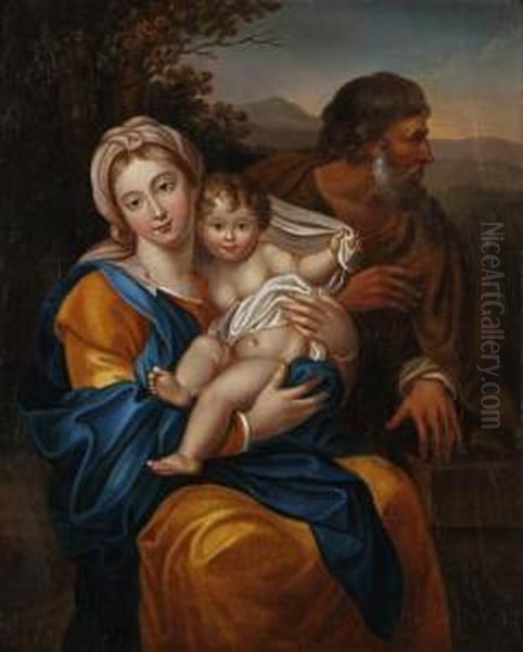 The Holy Family Oil Painting by Pierre Mignard