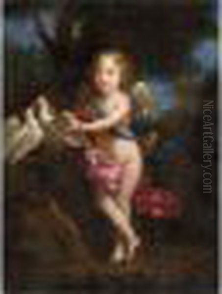 Portrait De Marie-anne De Bourbon Dite Come Oil Painting by Pierre Mignard