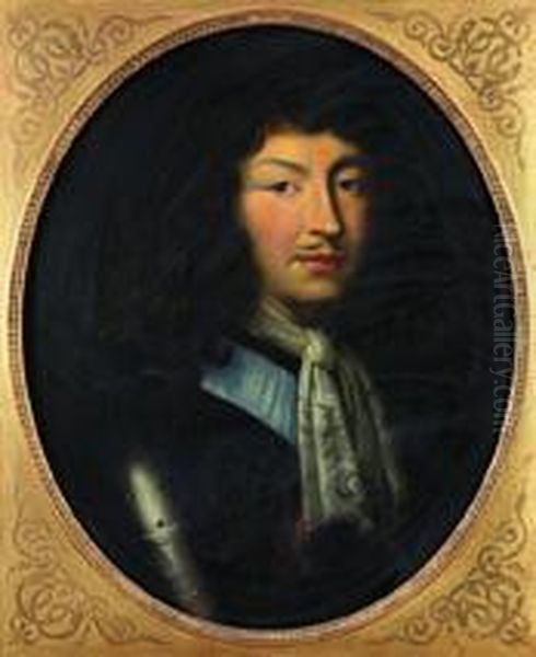 Portrait De Philippe De France, Duc D'orleans, Dit Monsieur Oil Painting by Pierre Mignard