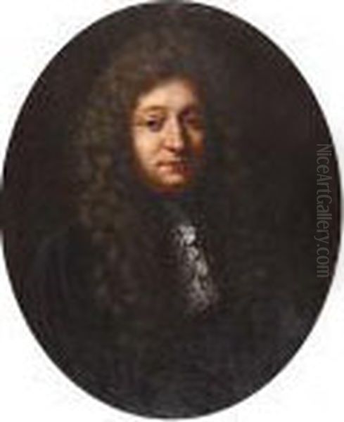 Portrait De Gentilhomme Oil Painting by Pierre Mignard