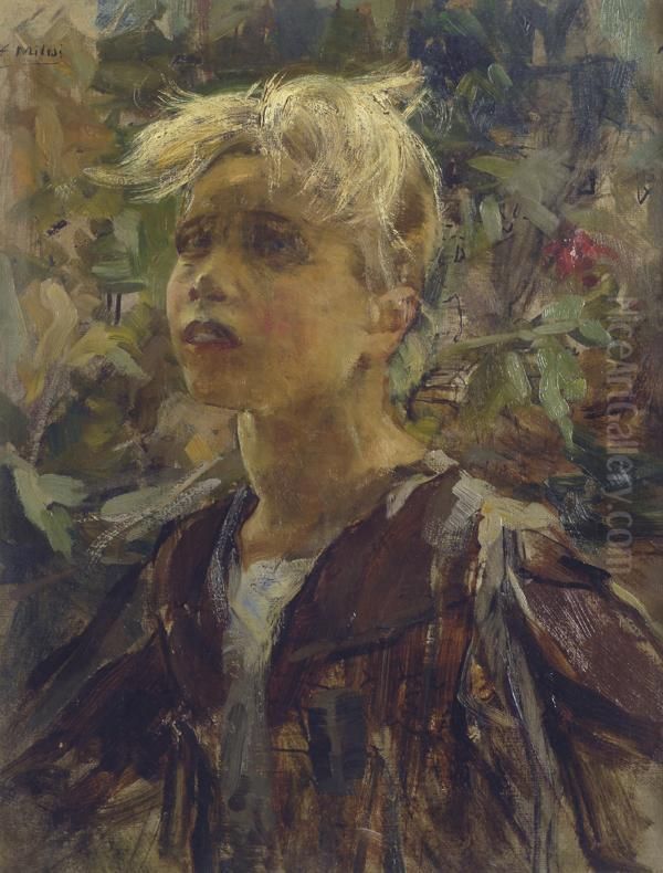 Ritratto Di Ragazzo Oil Painting by Alessandro Milesi