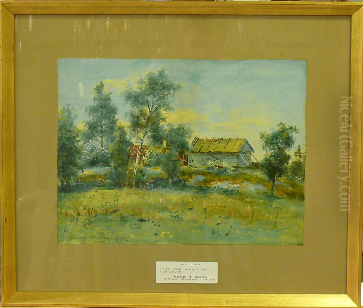 Landskap Med Gard Oil Painting by Johnny Millar