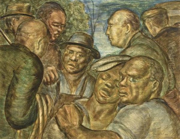 Politicians Oil Painting by Kenneth Hayes Miller