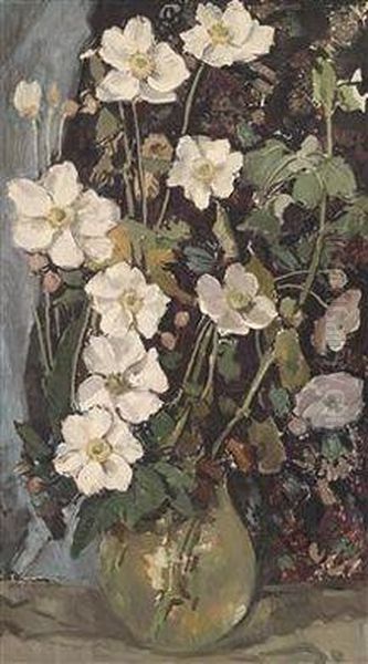 Anemonen Oil Painting by Otto Miller-Diflo