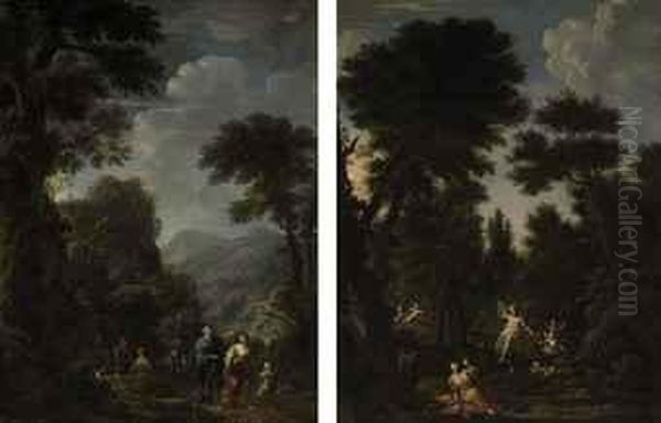 The Banishment Of Hagar And Ishmael Oil Painting by Francisque Millet