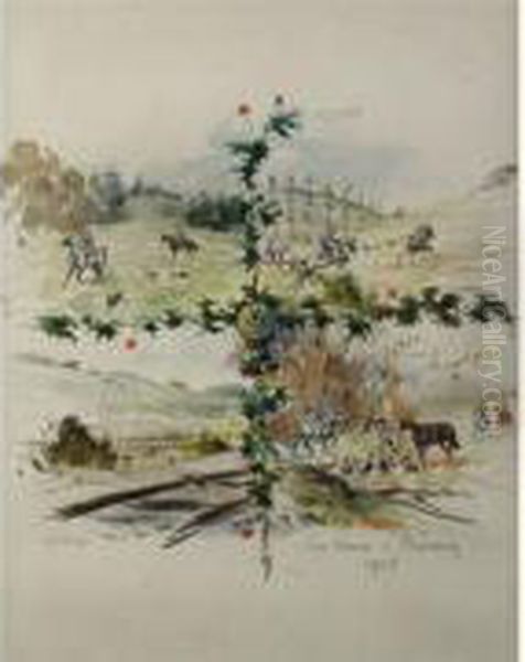 La Chasse A Baudry Oil Painting by Pierre Millon De La Verteville