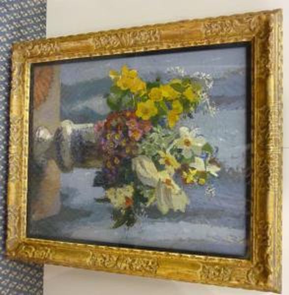 Flowers Oil Painting by Malcolm Milne