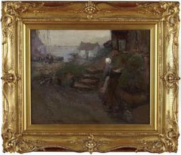The Fishergirl Oil Painting by William Watt Milne