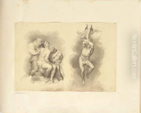 Etude De Figures AL'antique Oil Painting by Tommaso Minardi