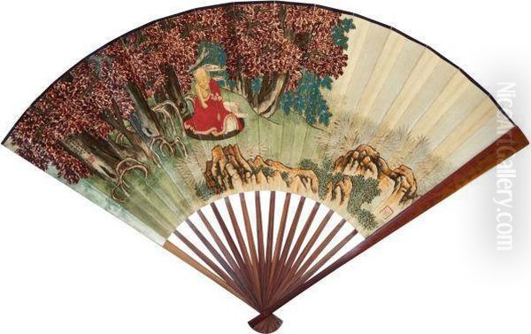 Amitayus Buddha Oil Painting by Yu Ming