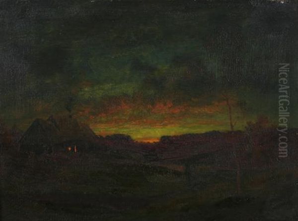 The Afterglow Oil Painting by Robert Crannell Minor Sr.