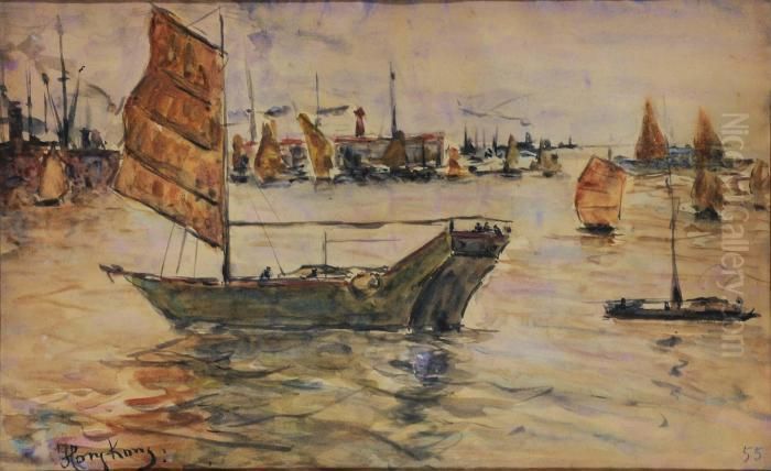 Hong Kong Oil Painting by Professor Filiberto Minozzi