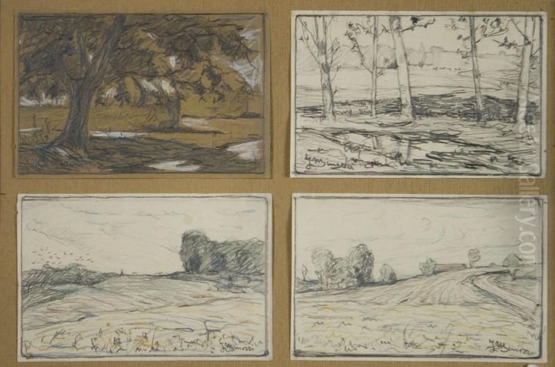 Schizzi Dell'oise Oil Painting by Professor Filiberto Minozzi