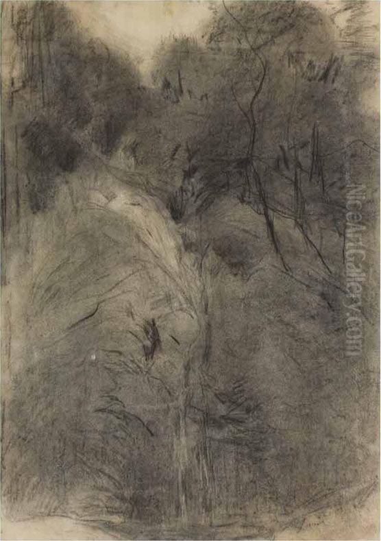 Bosque Oil Painting by Joaquin Mir Trinxet