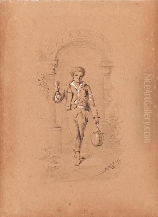 Estudios Oil Painting by Josep Mirabent Gatell