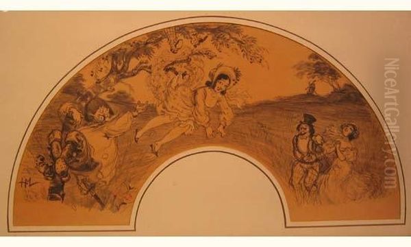 Dessin A La Mine De Plomb Sur Papier Oil Painting by Henry Mirande