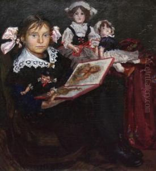 Mala Etenaoka Oil Painting by Friedrych Miroslav Bedrich