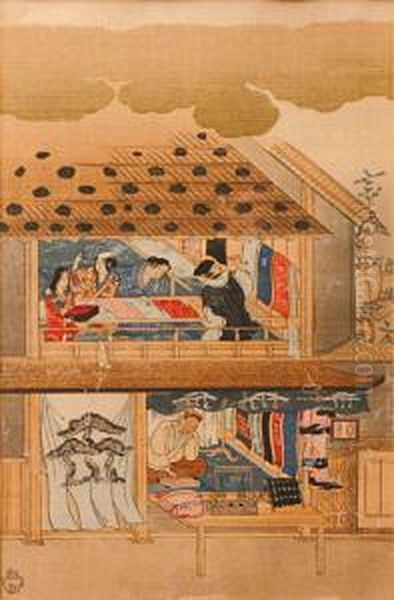 Kopia, Xx W. Oil Painting by Mitsuoki, Tosa