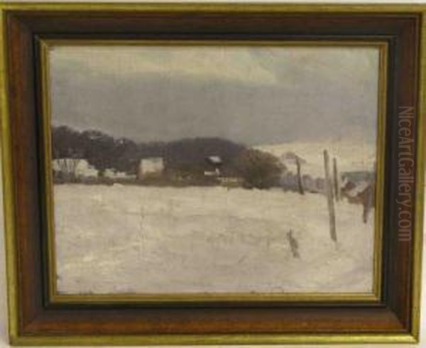 Winterlandschaft Oil Painting by Andreas Moe