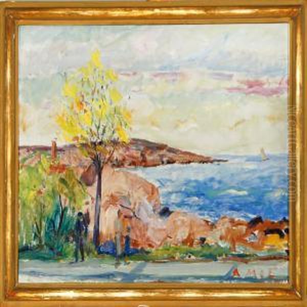 Sceneri With People Oil Painting by Andreas Moe