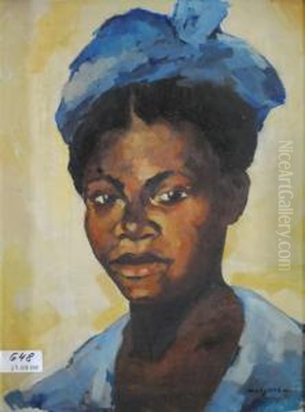 Africaine Oil Painting by Joseph Moeyens