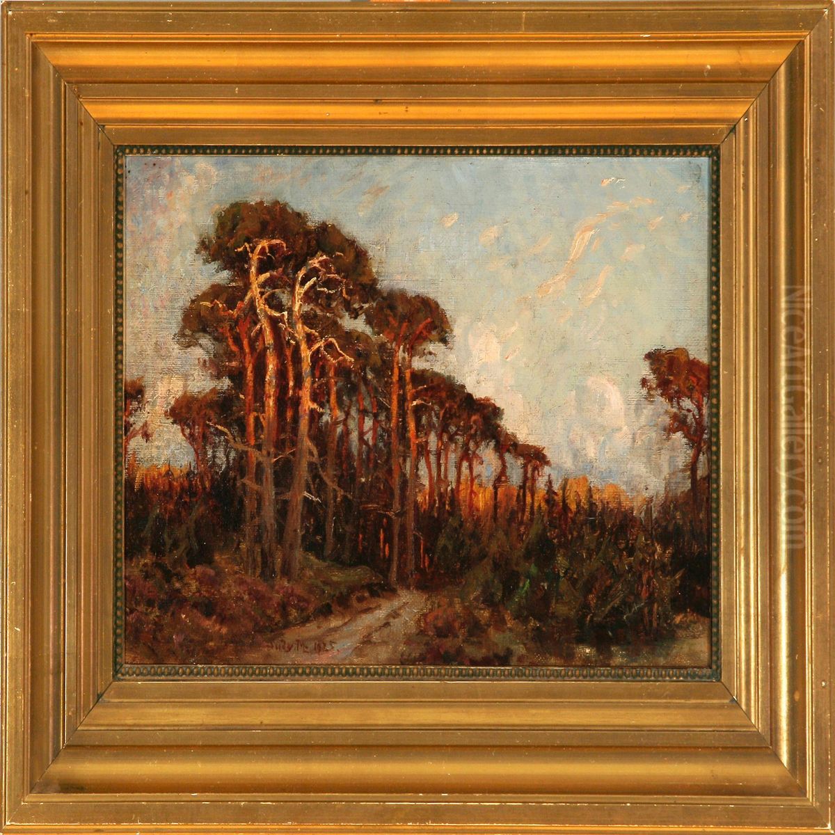 Trees Bytisvilde Oil Painting by Ludvig Mogelgaard