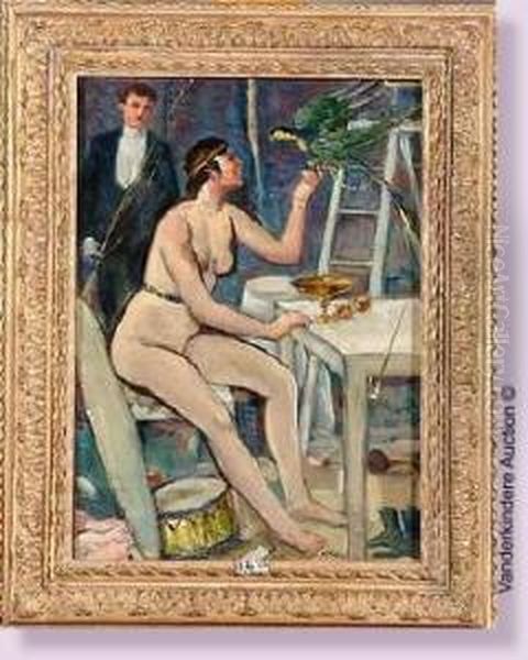 Scene De Cirque Oil Painting by Gustave Moise