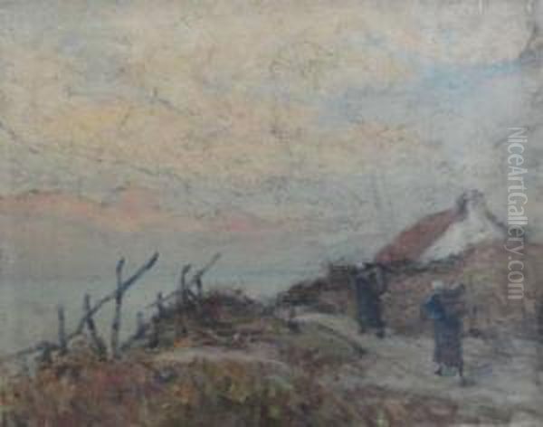 Bord De Mer Anime Oil Painting by Maurice Moisset