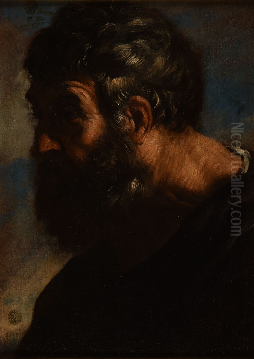 Tete D'homme Oil Painting by Pier Francesco Mola