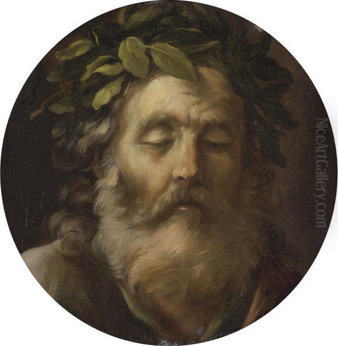 Blind Homer Oil Painting by Pier Francesco Mola