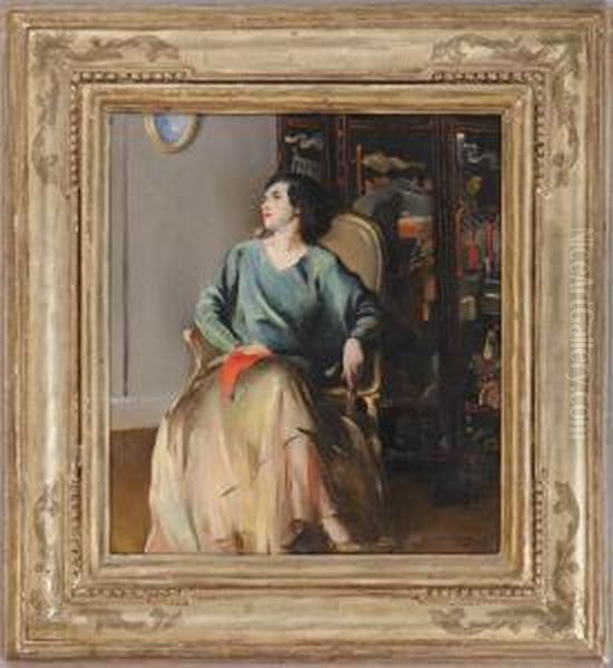 In The Studio Oil Painting by Maurice, Morris Molarsky