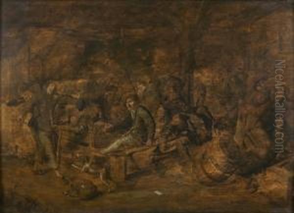 Une Rixe Dans Une Auberge Oil Painting by Jan Miense Molenaer