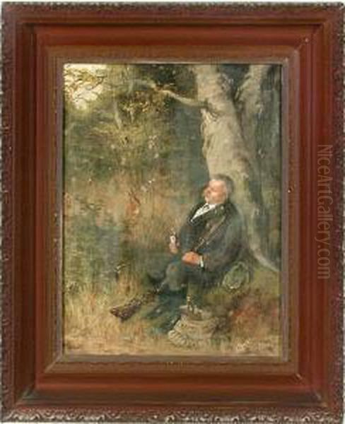 The Inattentive Hunter Oil Painting by Anton Moller