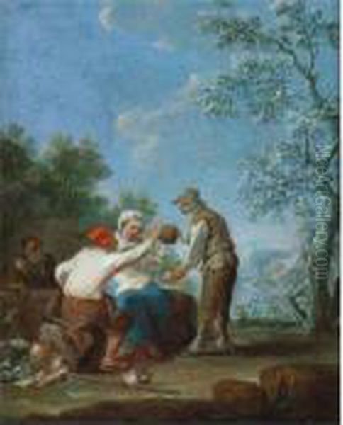 Scena Campestre Oil Painting by Paolo Monaldi