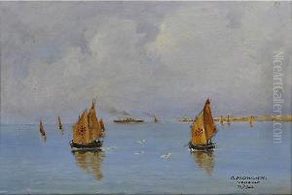 Laguna Oil Painting by Giulio Mongeri