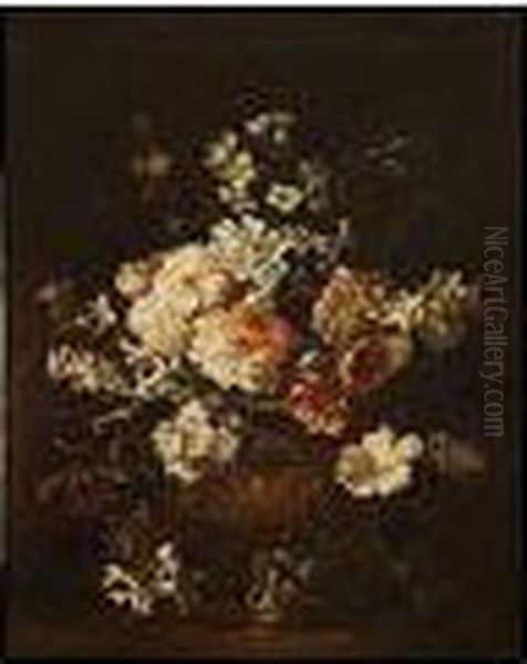Florero Oil Painting by Antoine (Baptiste M.) Monnoyer