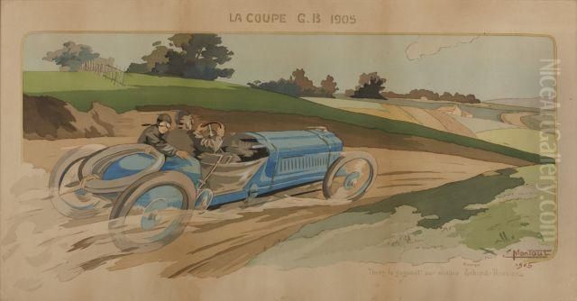 La Coupe Gordon Bennett Oil Painting by Ernest Montaut