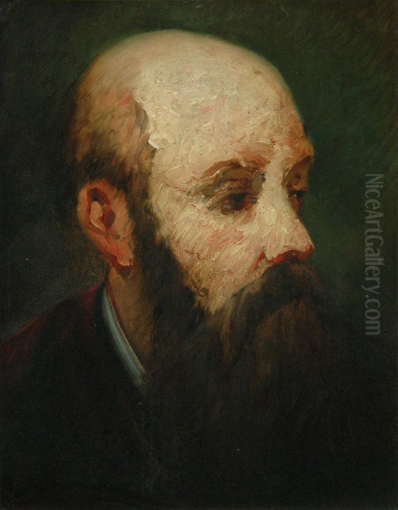 Portrait Of A Man, Possibly The Artist Oil Painting by Adolphe Joseph Thomas Monticelli
