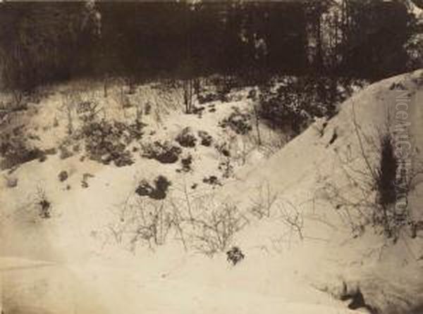 Study Of Snow Oil Painting by John Moran